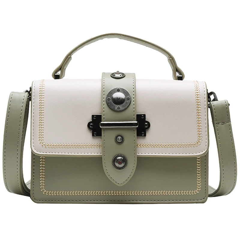

Elegant Female Casual Tote Bag 2020 Fashion New High Quality PU Leather Women's Designer Handbag Rivet Shoulder Messenger bag