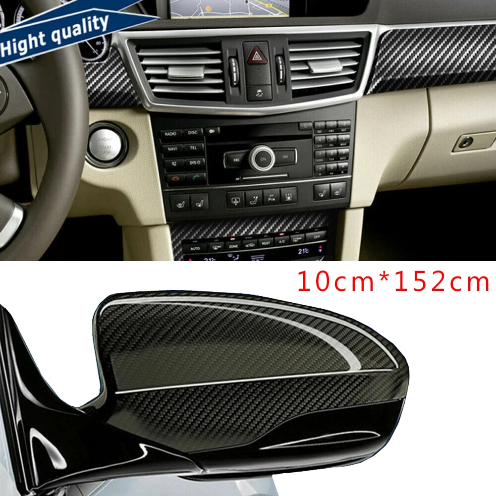 

10*152cm Car Sticker 5D Carbon Fiber Black Accessories Auto Car Wrap Hot