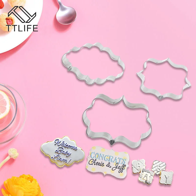 TTLIFE 3 шт./компл. Печенье Кондитерские инструменты Fondant Mold Нержавеющая сталь торт