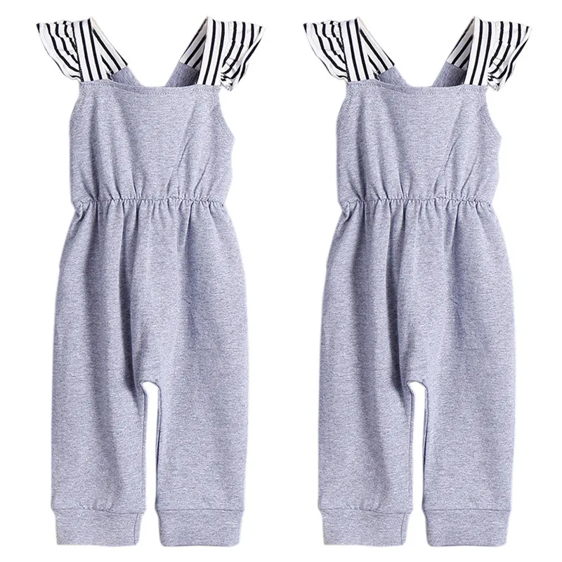 

0-24M Infant Toddler Girls Casual Sleeveless Playsuit Jumpsuit Romper Long Pants