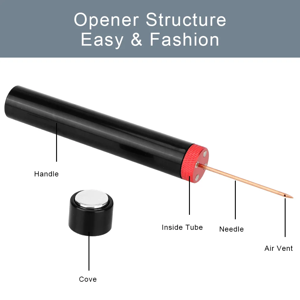 

Portable Wine Bottle Opener Air Pressure Pump Pin Jar Cork Remover Wine Corkscrew Bar Tools