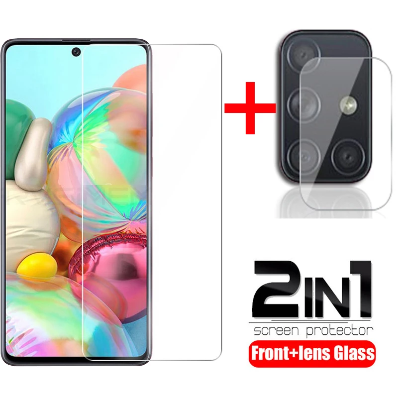 2 в 1 прозрачное закаленное стекло + защита объектива камеры для Samsung Galaxy A50 A50S A51 A71