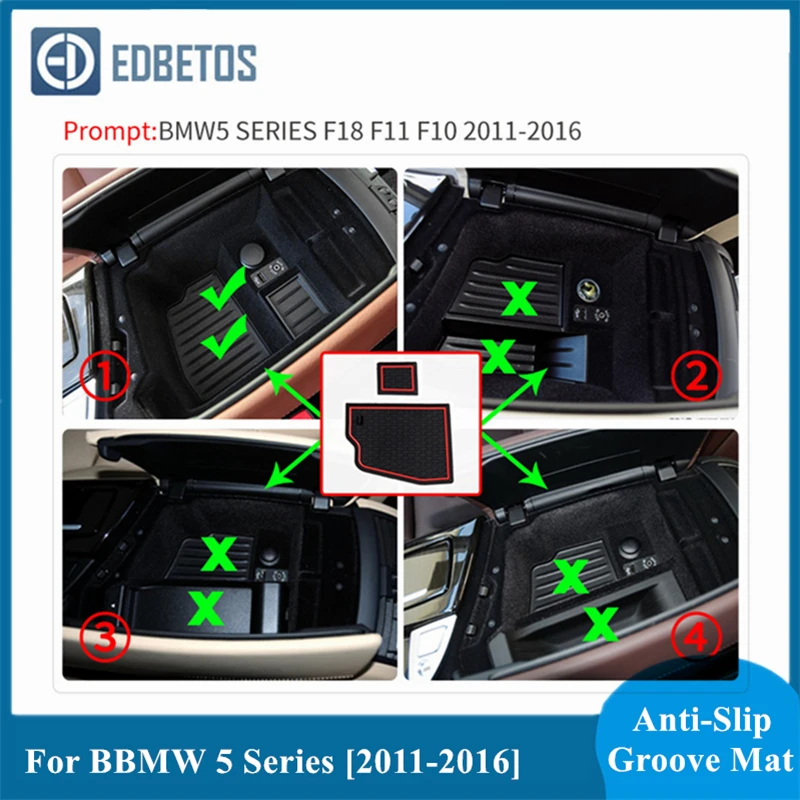 

For BMW 5 Series 520 530 540 520d 525d 540d G31 M5 M Car Door Groove Mat Latex Non-Slip Mats Interior Cup Pad Car Styling