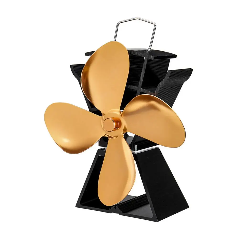 

4 Blades Heat Powered Stove Fan Quiet Fireplace Eco Fan