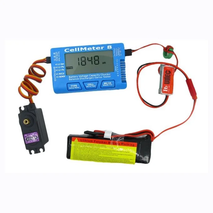 

RC CellMeter 8 Многофункциональный цифровой силовой сервотестер 2S-8S для Li-Po,Li-lon,Li-Fe,NiCd,NiMH RC Drone запасные части