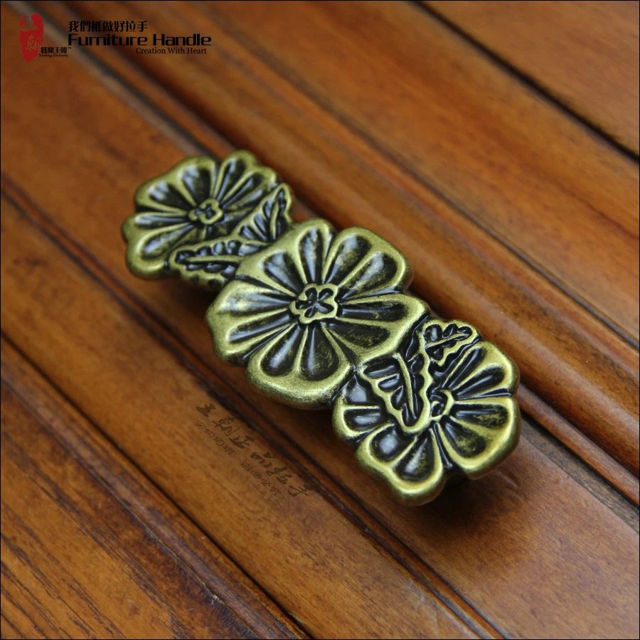 Новая антикварная ручка для шкафа и двери маленькая бронзовая индивидуальная