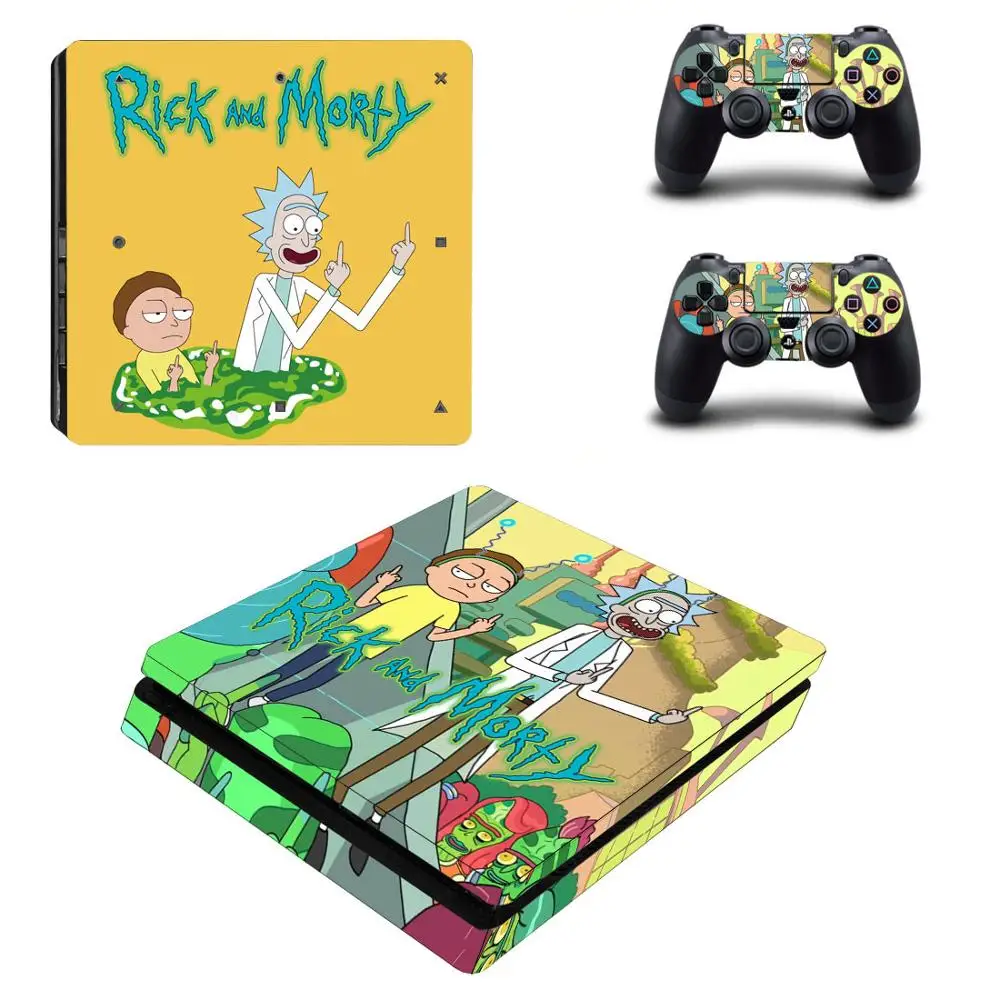 YSP4S-2801 Рик и Морти PS4 тонкая кожа Наклейка для консоли playstation 4 и 2 контроллера PS4 Slim Skins Наклейка виниловая - Цвет: YSP4S-2801