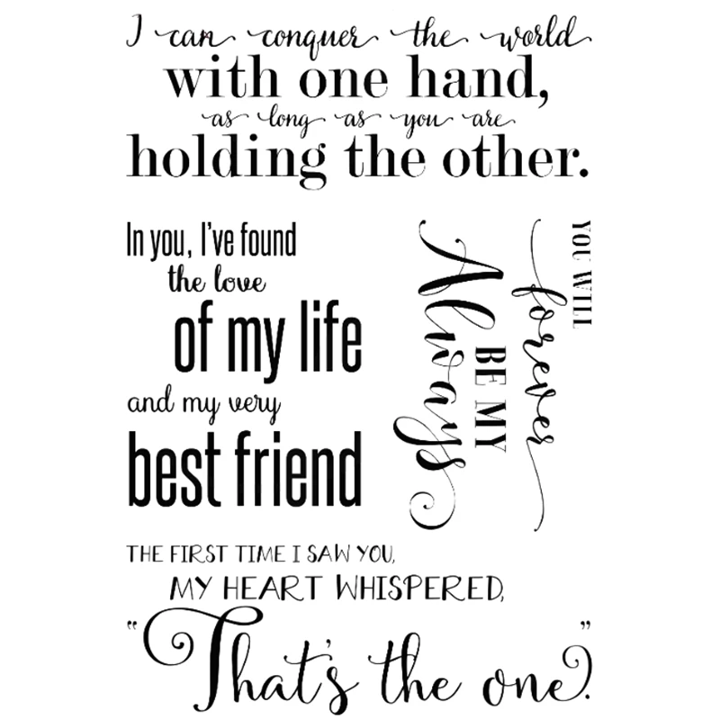 Любовь кавычки прозрачный силиконовый штамп/замазка для &quotсделай сам&quot