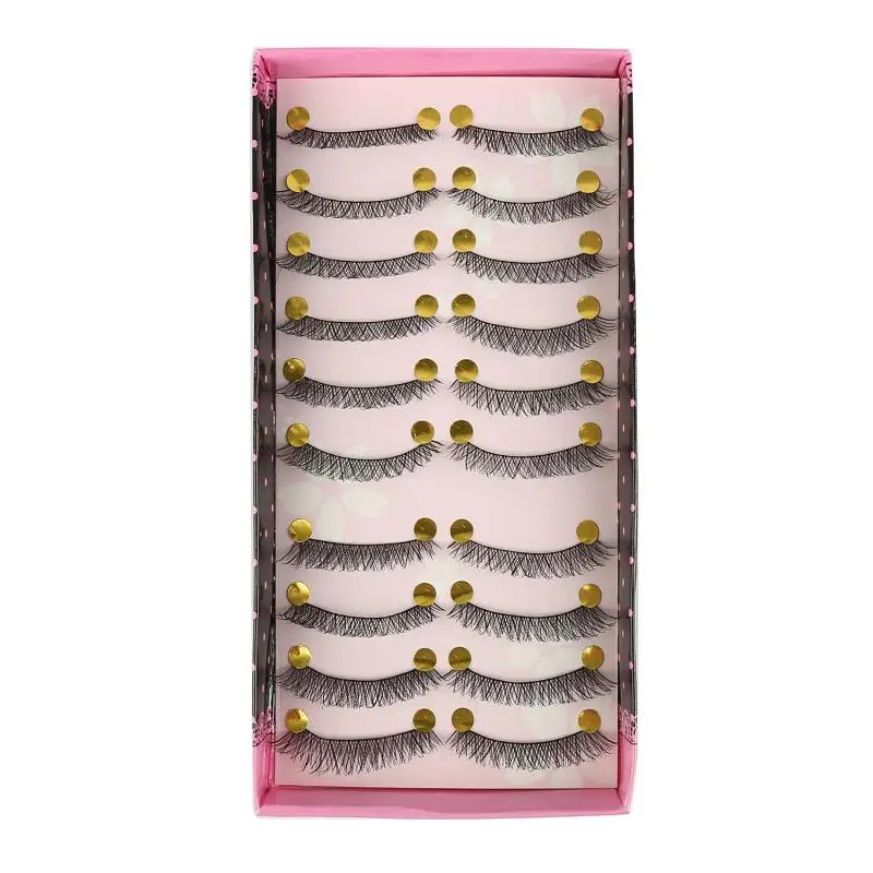 Натуральные накладные ресницы 0 пар длинные перекрещивающиеся для макияжа