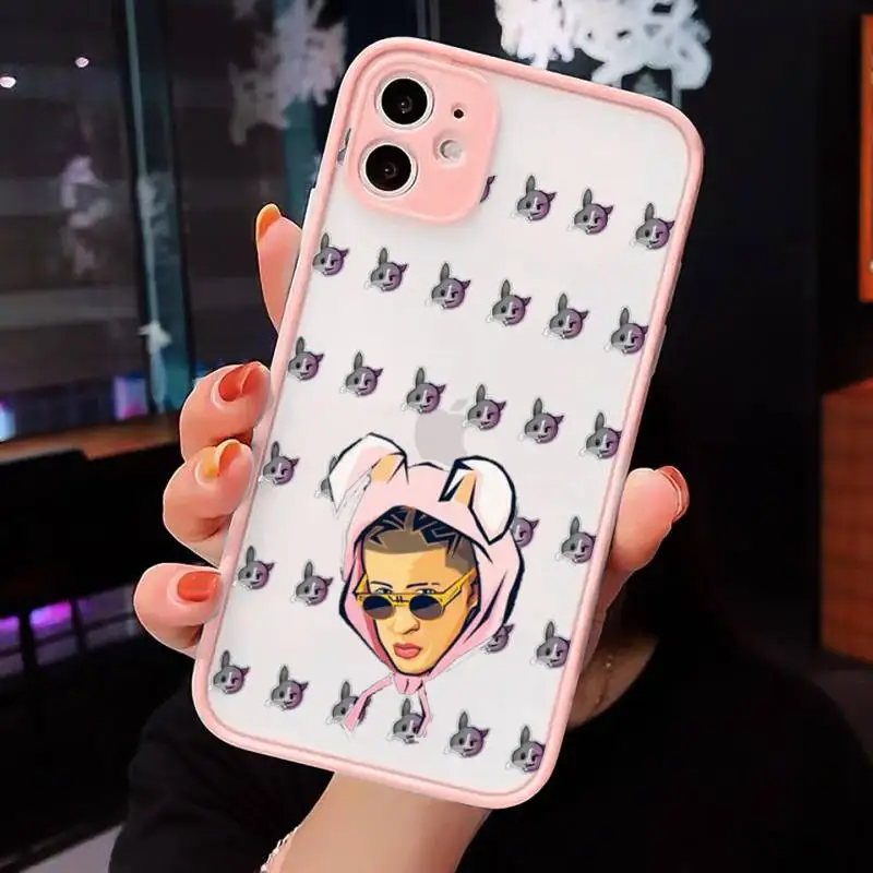 

Yo Perreo Sola Bad Bunny Phone Case Pink matte transparent For iPhone 7 8 x xs xr 11 12 pro plus max mini Clear Funda