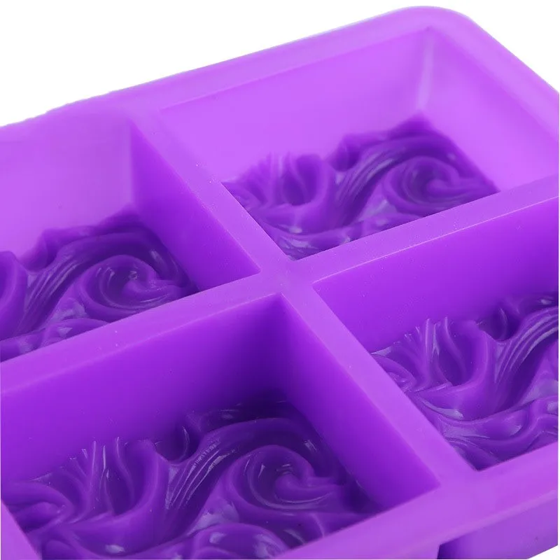 Abstract Pattern Silicone Soap Mold Handmade DIY Craft Wave Rectangular Molds for Making Home Dec | Дом и сад