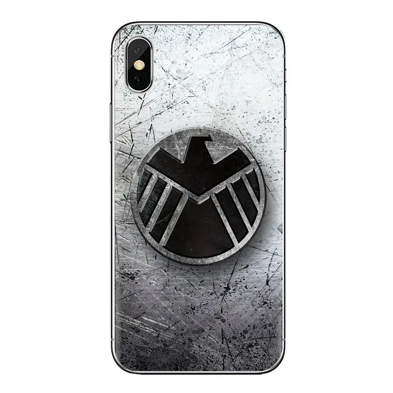 Чехол из термополиуретана агенты S.H.I.E.L.D щит для iPhone XS Max XR X 4 4S 5 5S 5C SE 6 6S 7 8 плюс samsung