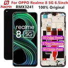 ЖК-экран для OPPO Realme 8 5G RMX3241, оригинальный сенсорный дисплей + сменный ЖК-экран с 10-точечным касанием для OPPO Realme8 5G
