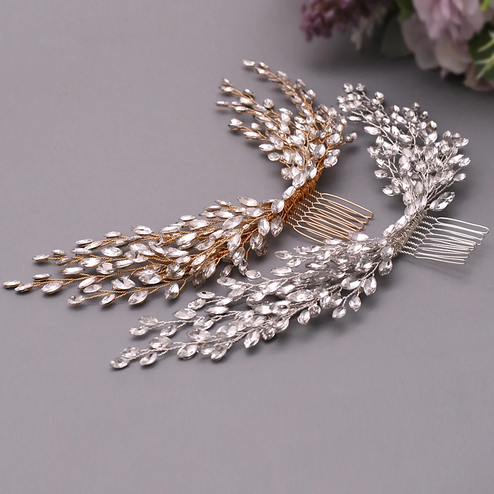 

HP276 Лидер продаж свадебные аксессуары для волос для невесты головной убор Тиара подружки невесты с гребнем стразы свадебные женские головн...