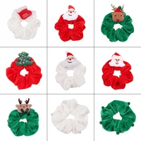 christmas hair band 2021 new fashion santa claus snowflake deer rubber band lovely women hair accessories new year gift