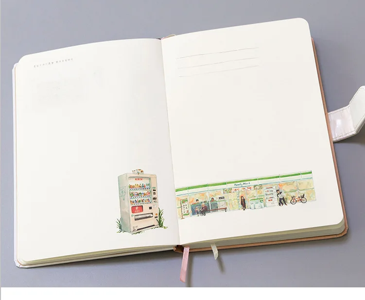 Милый блокнот для путешественников, Kawaii ежедневник, ежедневник,, Filofax, еженедельный ежедневный блокнот для путешественников с цветными страницами, канцелярские принадлежности