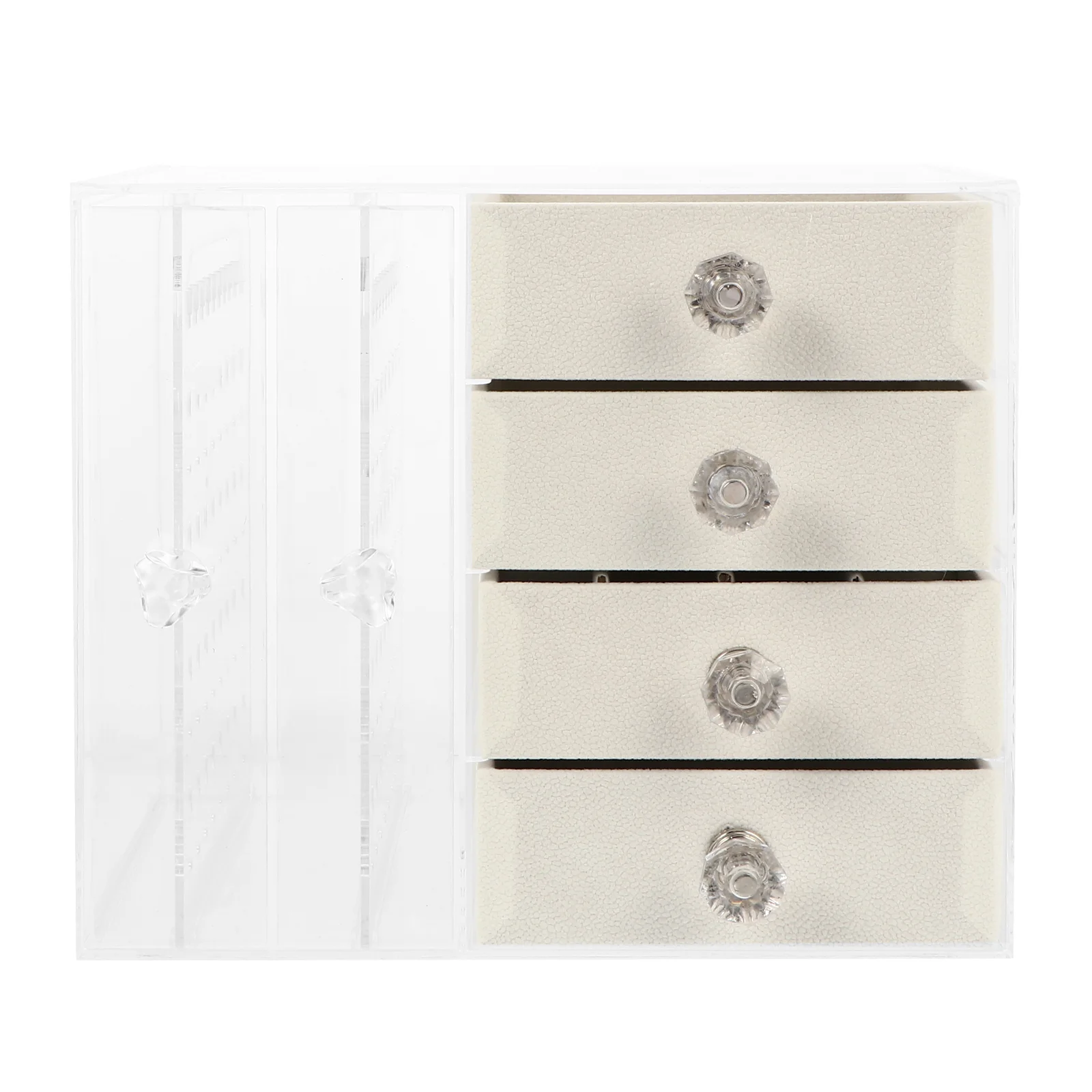 

1Pc Jewelry Box Plastic Jewelry Case Earring Organizer Multi-grid Display Box