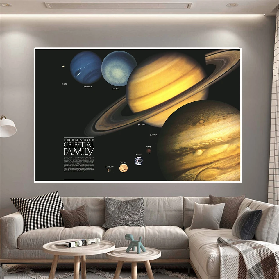 150*100 см Вселенная солнечная система галактика космическая Картина на холсте
