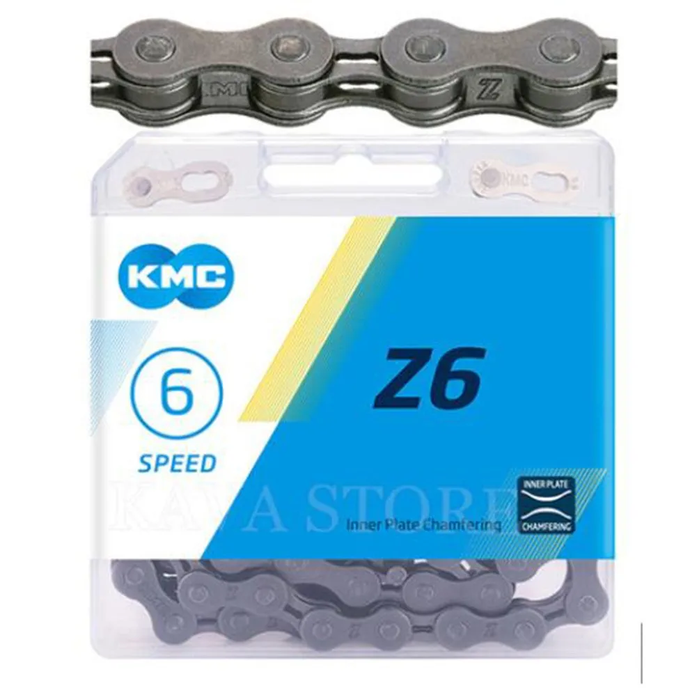 

KMC Chain Z6 6 Speed Grey MTB Road Chain 116 Links For Mtb Road Bike Contain Bicycle Chains Bicycle Parts Cycling Accessories