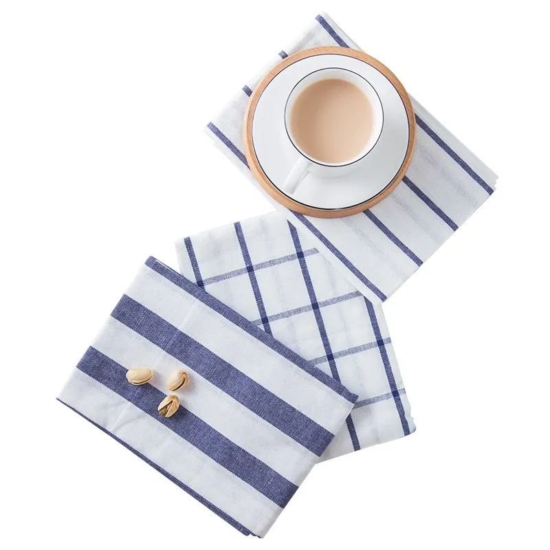3 шт./компл. хлопковые салфетки 40*60 см синие кухонные чайные полотенца домашние