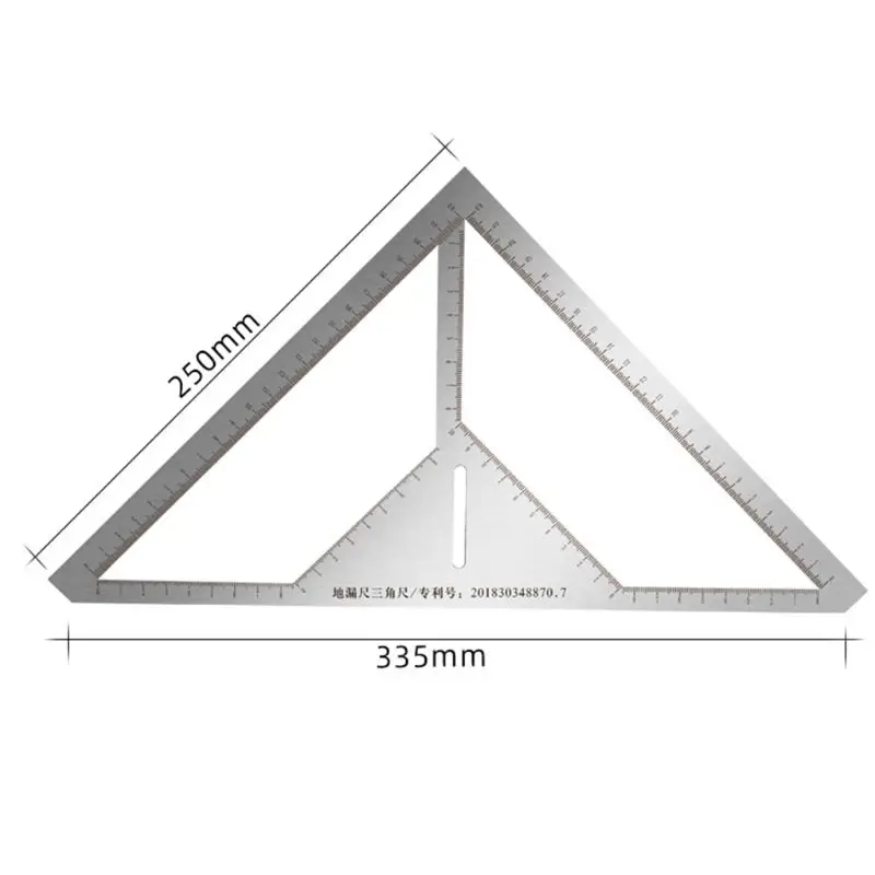 

Multifunctional Triangle Floor Drain Ruler Stainless Steel Angle Rulers Durable Woodworking Measuring Tool