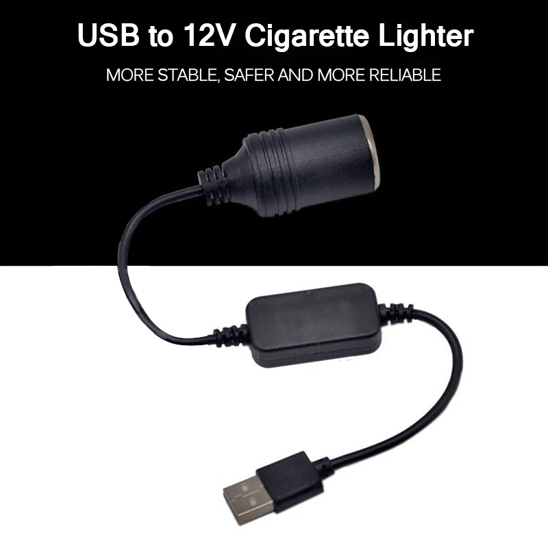 Розетка для автомобильного прикуривателя Конвертер кабель адаптер 5В 2а USB до 12В