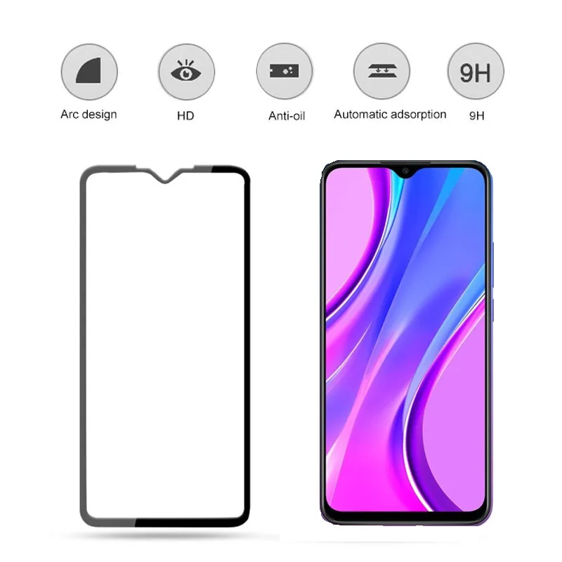 

5in1, Glass+Camera+ Case Redmi 9 Phone Airbag Transparent Case for Redmi note 9s 9pro Shockproof Protective Cover Xiaomi redmi9