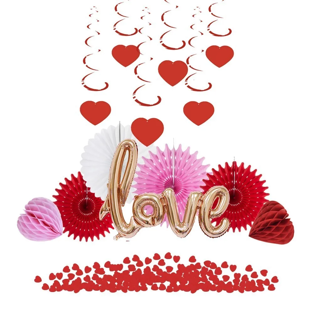 Украшение на День святого Валентина воздушный шар в форме сердца подвесные