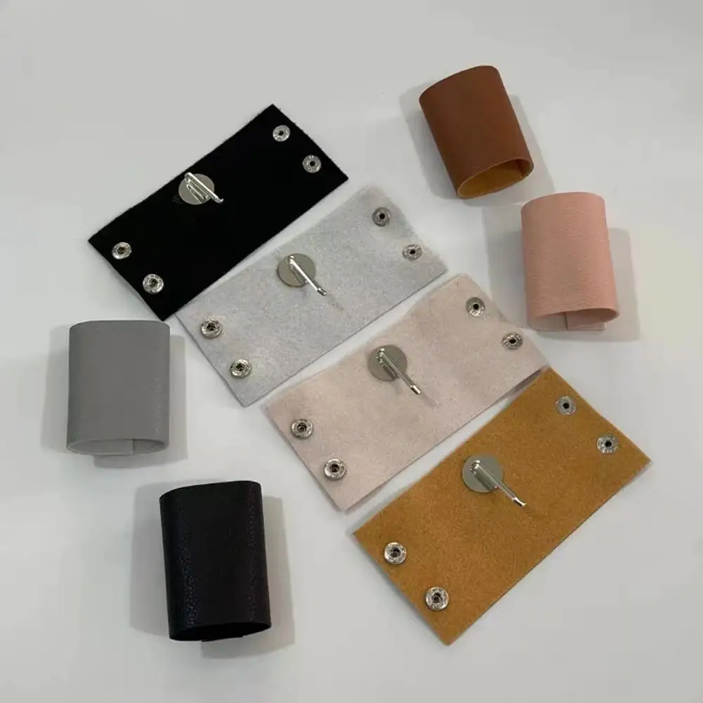 

Винтажная заколка для конского хвоста из круглый Держатель искусственной кожи, длинная заколка для волос, Корейский простой элегантный аксессуар для укладки волос