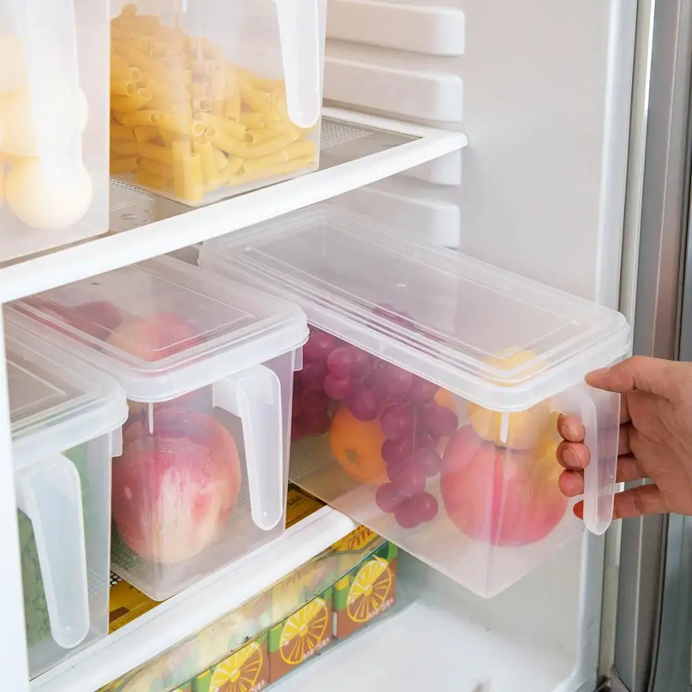 Кухонные большие пластиковые банки для хранения прозрачный холодильник фруктов