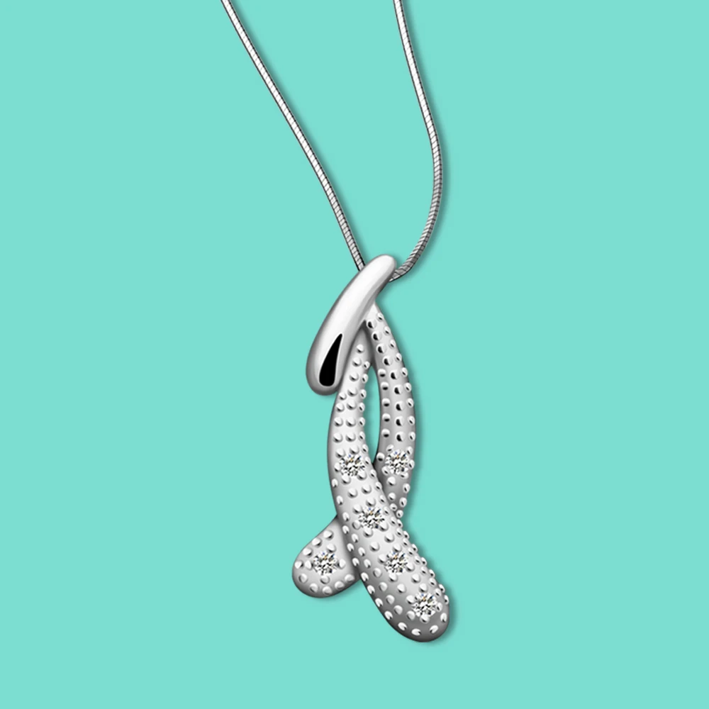 

925 Sterling Silver Necklace New Women's Creative Cactus Pendant Solid Silver Snake Chain 43-46CM Chokers Necklaces Fine Jewelry