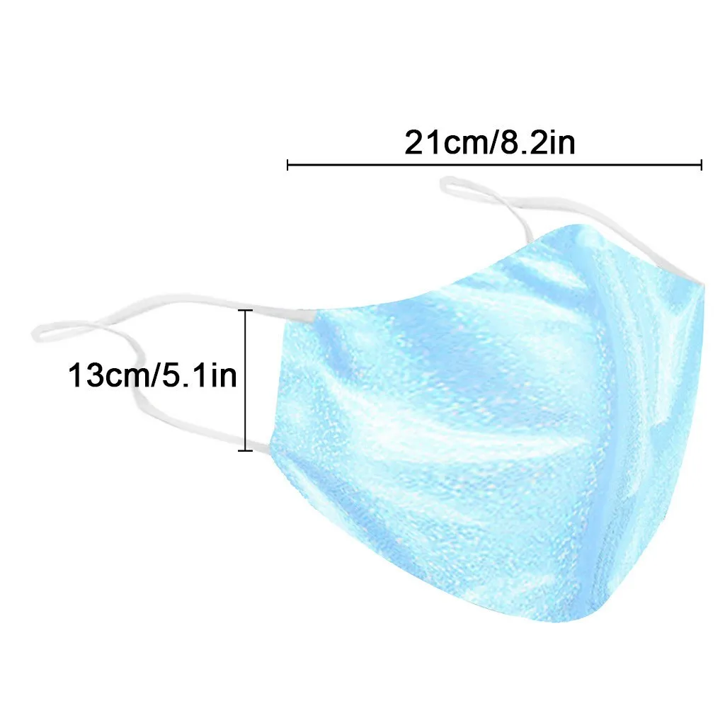 

Polyester 1PCS Washable Reusable Face Mask Fashion Solid Colored Adult Outdoor Breathable Masks Mouth Mask With Design Masque