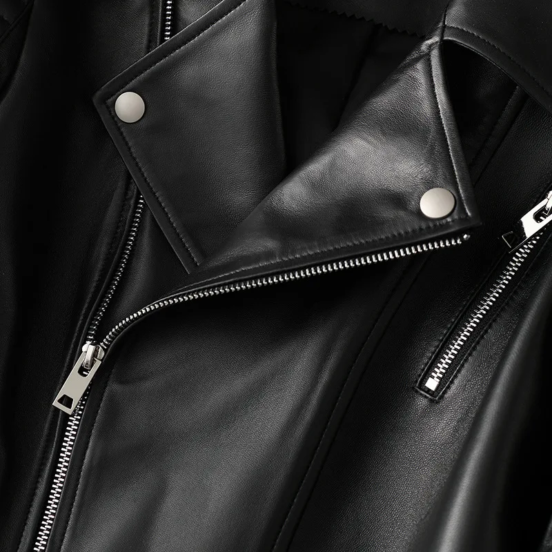 Новинка 2020 мотоциклетная байкерская куртка из натуральной кожи Женская Весенняя