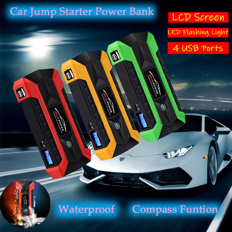 Пусковое устройство для автомобиля внешний аккумулятор литий ионный 89800 мАч