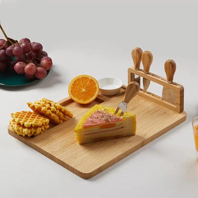

Cheese board set Western knives and forks Cutting Board Kitchen Chopping Board For Meat Cheese And Vegetables Gourmet plate
