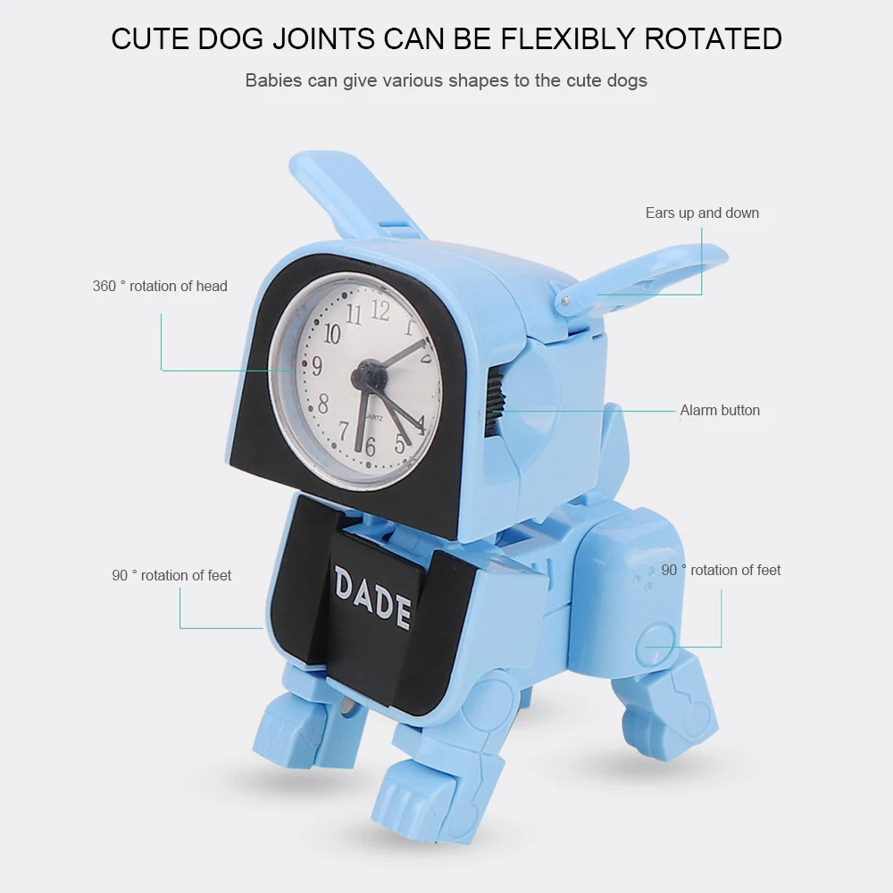 Новинка 2019 детский робот собака будильник детская игрушка робот-деформация