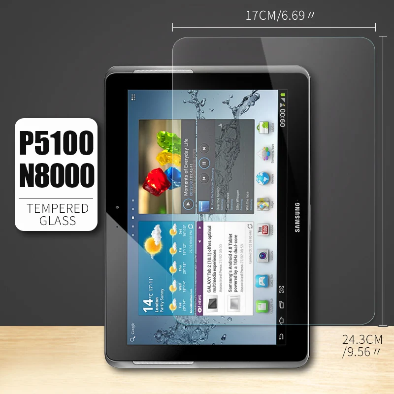 Защита экрана планшета из закаленного стекла для Samsung Galaxy Tab 2 10. 0 GT P5100 P5110 Tab4 T530 T535