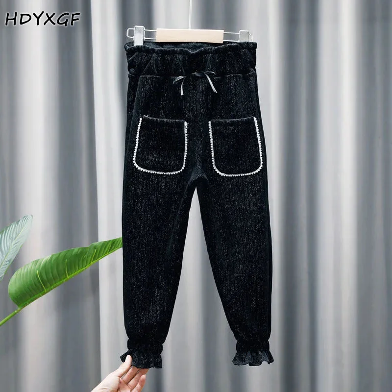 

Plus Size Corduroy Female Pants Gradient Black Women Jeans Woman Stretch Bottoms Feminino Skinny Pants Women New Denim Trousers