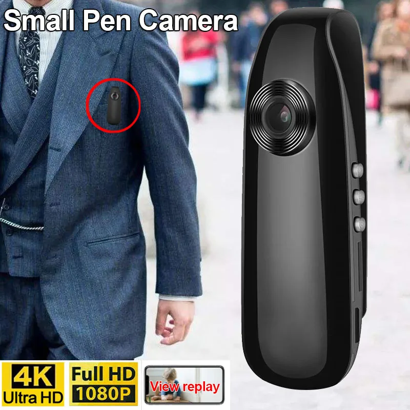 Миниатюрная камера Bodycam Full HD 1080P видеокамера микровидеорегистратор