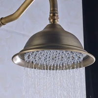antique brass round rainfall shower head rotatable top rain shower head bathroom accessory ksd239