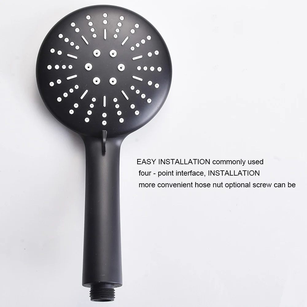 

Free Shipping 3 Function Matte Black Hand Held Shower Head Wall Mounted Shower Set With Hose And Shower Holder Free Shipping
