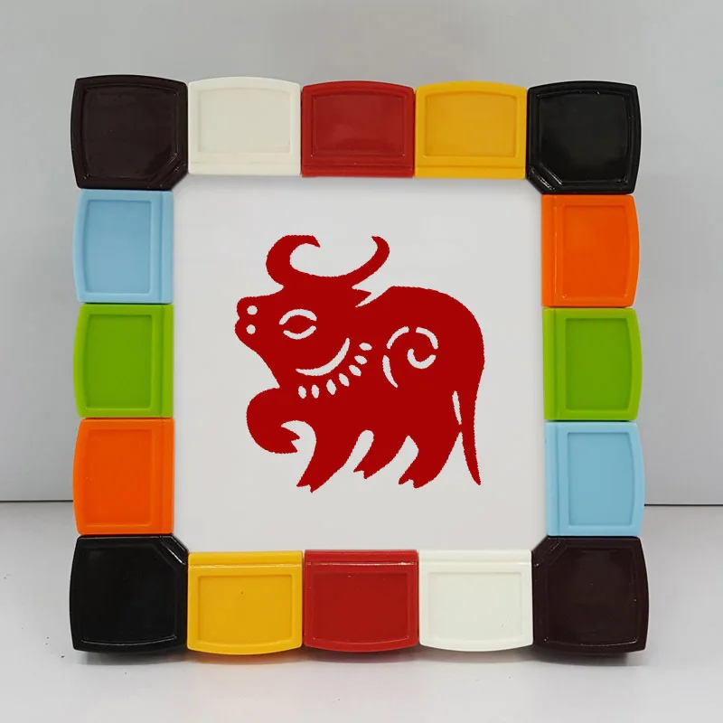 

Chinese Style Creative Magnetic Blank Picture Frame Can Be Assembled with DIY Frame Module Photo Frame New Year Exquisite Gift