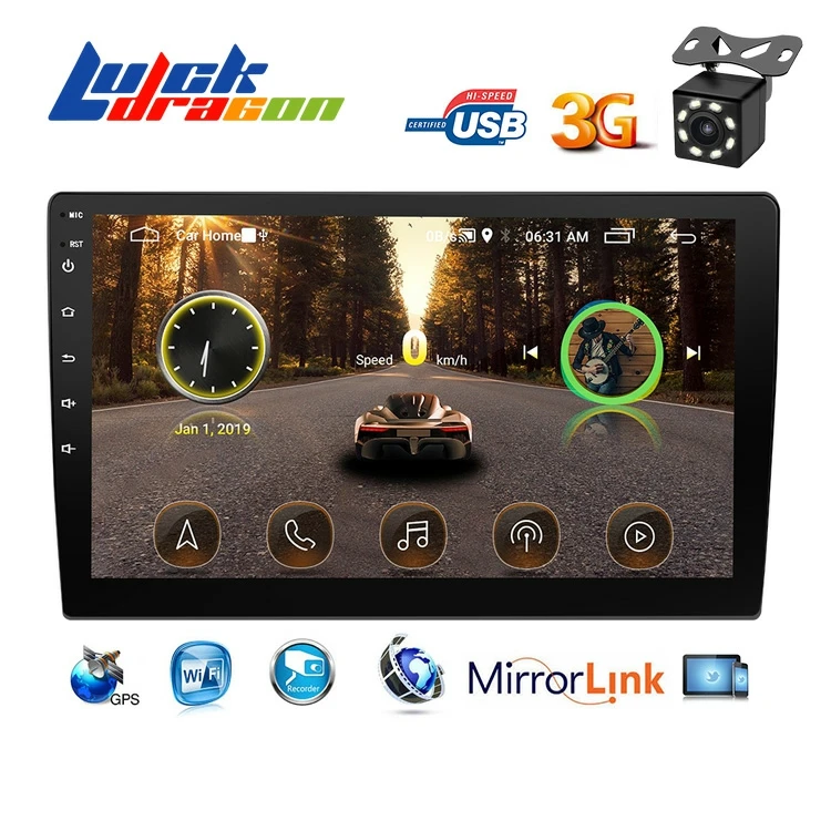 Автомобильный мультимедийный плеер Luckdragon 9 &quot 2 din Android стерео радио Bluetooth Wi Fi