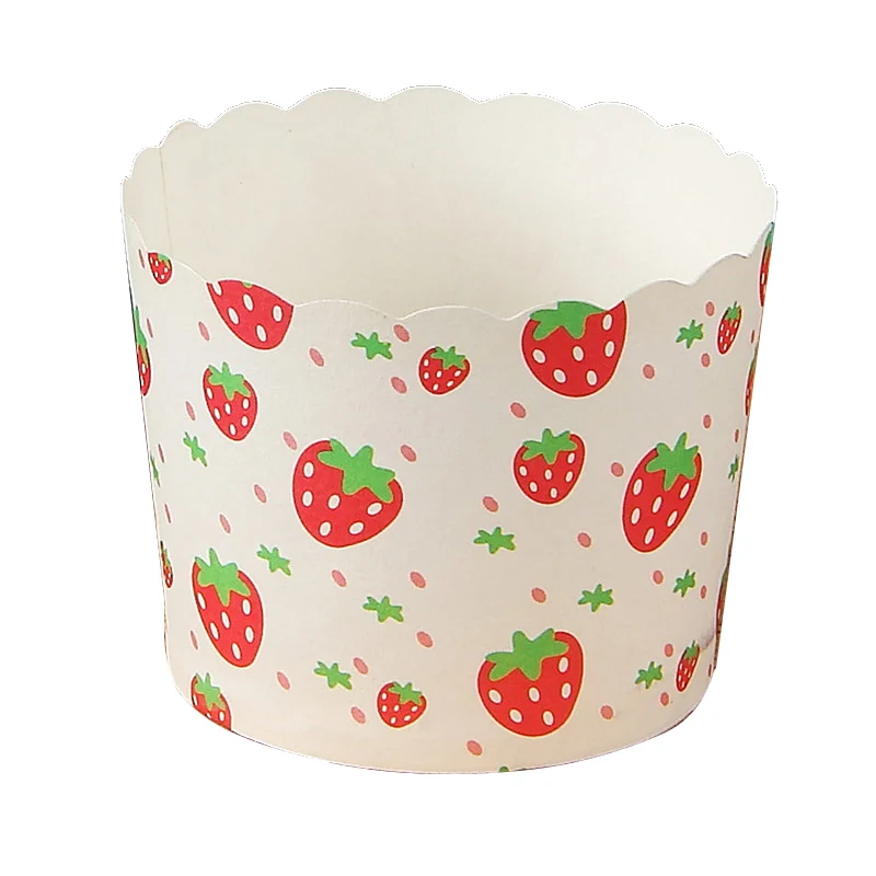 50 шт. милый красный клубника банан бумага кекс выпечки чашки жиростойкие