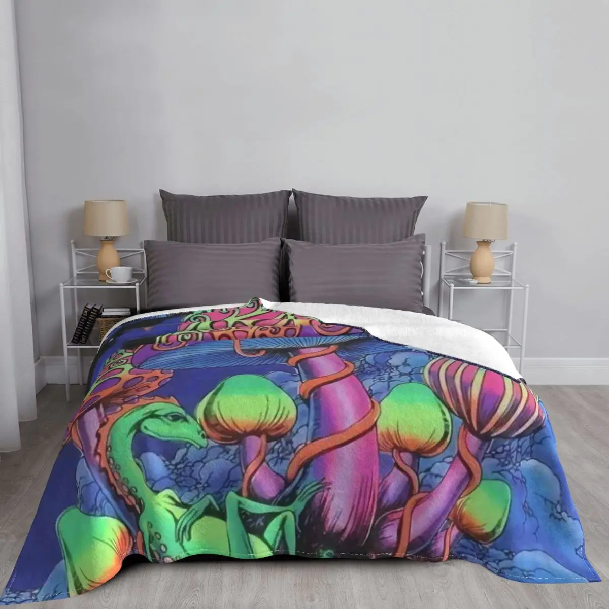 Нордическое Психоделическое одеяло современное хлопковое дышащее из