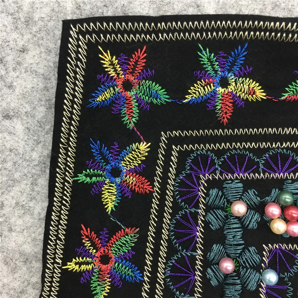 Красивая ABS жемчужная кружевная ткань для шитья декольте Национальный стиль DIY