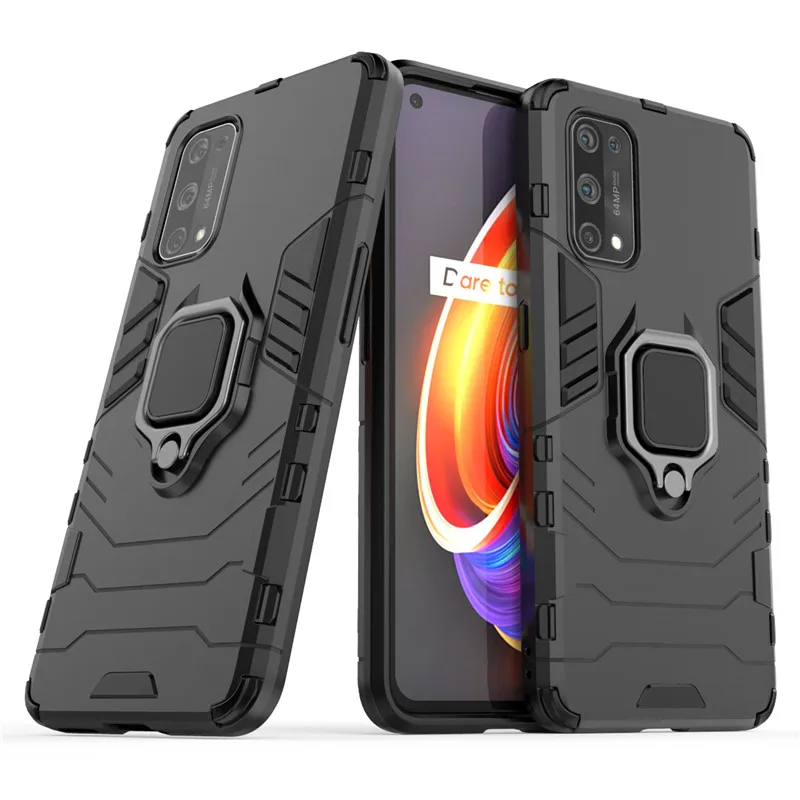 

For OPPO Realme X7 Pro Case For Realme X7 7 C11 C12 C15 6 Pro V5 A52 Case Shockproof Armor Silicone Cover Hard PC Phone Bumper