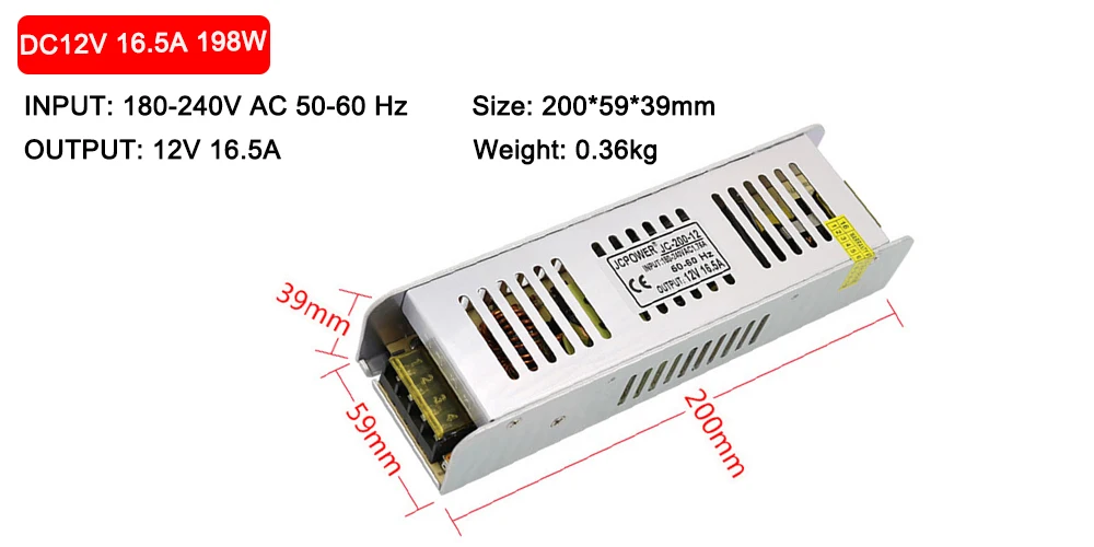 DC 12V Ультра тонкий светодиодный Питание трансформаторы систем освещения 60W 120W 180W 240W AC180-240V 5A/10A/15A/20A/30A драйвер для Светодиодный полоски