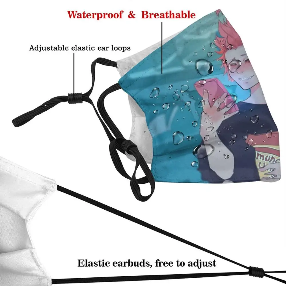 Distance Kiri смешная печать многоразовая маска Pm2.5 фильтр для лица Kiribaku Bakushina Bakugou Bnha Mha