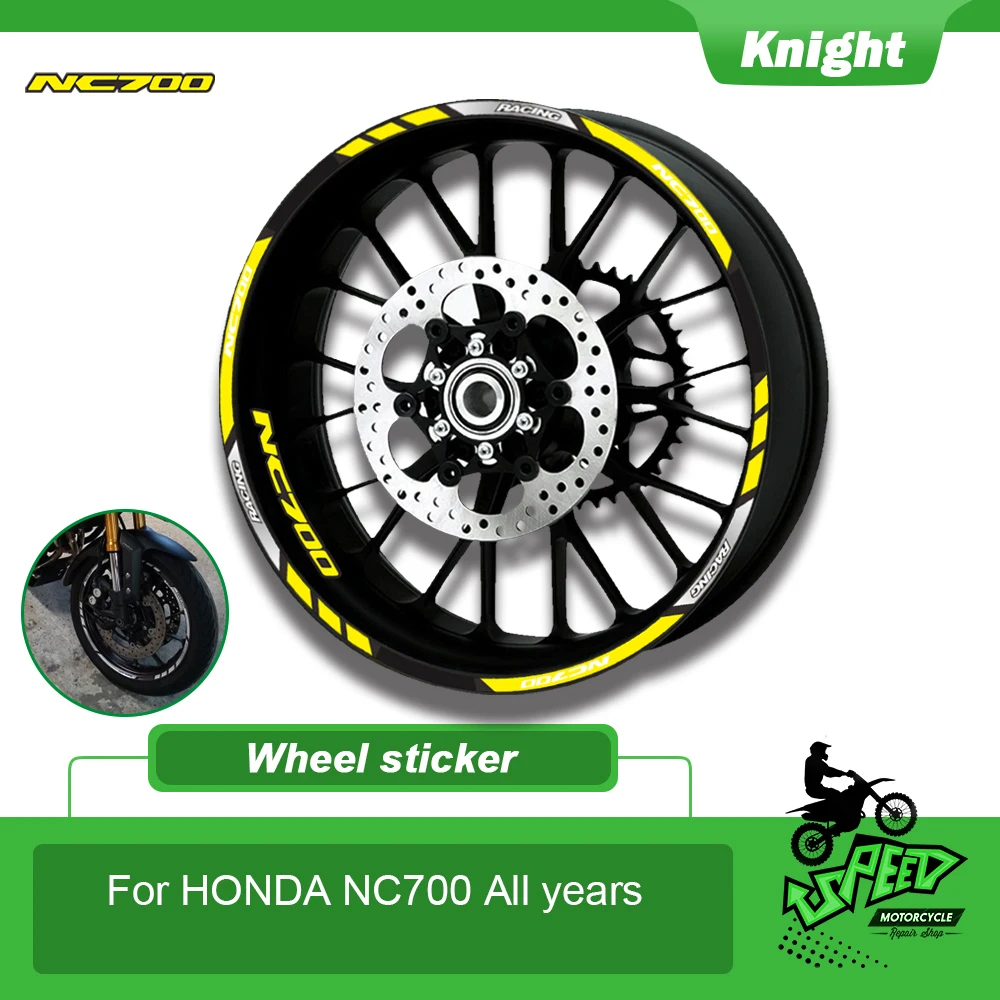 

12 Strips Motorcycle Reflective decals Wheels Moto Rim Stickers decoration Styling protection rim sticker For HONDA NC700 nc700